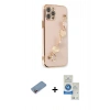 MARSİLYAN™- iPhone 12 Pro Max Kılıf Nova Işık Prime - Şeffaf Royal Nano Ekran Koruyucu + Shine Kamera Lens Koruma Cam - PE