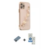 MARSİLYAN™- iPhone 12 Pro Max Kılıf Nova Işık Prime - Şeffaf Royal Nano Ekran Koruyucu + Shine Kamera Lens Koruma Cam - SH