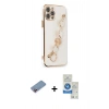 MARSİLYAN™- iPhone 12 Pro Max Kılıf Nova Işık Prime - Şeffaf Royal Nano Ekran Koruyucu + Shine Kamera Lens Koruma Cam - PE
