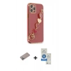 MARSİLYAN™- iPhone 12 Pro Max Kılıf Nova Işık Prime - Şeffaf Royal Nano Ekran Koruyucu + Shine Kamera Lens Koruma Cam - SABE