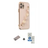 MARSİLYAN™- iPhone 12 Pro Max Kılıf Nova Işık Prime - Şeffaf Royal Nano Ekran Koruyucu + Shine Kamera Lens Koruma Cam - SABE