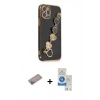 MARSİLYAN™- iPhone 12 Pro Max Kılıf Nova Işık Prime - Şeffaf Royal Nano Ekran Koruyucu + Shine Kamera Lens Koruma Cam - SABE
