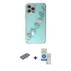 MARSİLYAN™- iPhone 12 Pro Max Kılıf Nova Işık Prime - Şeffaf Royal Nano Ekran Koruyucu + Renkli Kamera Lens Koruma Cam - TU