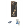 MARSİLYAN™- iPhone 12 Pro Max Kılıf Nova Işık Prime - Şeffaf Royal Nano Ekran Koruyucu + Renkli Kamera Lens Koruma Cam - YL