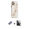 MARSİLYAN™- iPhone 12 Pro Max Kılıf Nova Işık Prime - Şeffaf Temperli Cam Ekran Koruyucu + Metal Kamera Lens Koruma Cam - GD
