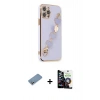 MARSİLYAN™- iPhone 12 Pro Max Kılıf Nova Işık Prime - Şeffaf Temperli Cam Ekran Koruyucu + Shine Kamera Lens Koruma Cam - GS