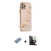 MARSİLYAN™- iPhone 12 Pro Max Kılıf Nova Işık Prime - Şeffaf Temperli Cam Ekran Koruyucu + Shine Kamera Lens Koruma Cam - GS
