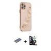 MARSİLYAN™- iPhone 12 Pro Max Kılıf Nova Işık Prime - Şeffaf Temperli Cam Ekran Koruyucu + Renkli Kamera Lens Koruma Cam - YL
