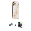 MARSİLYAN™- iPhone 12 Pro Max Kılıf Nova Işık Prime - Şeffaf Temperli Cam Ekran Koruyucu + Renkli Kamera Lens Koruma Cam - YL