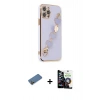 MARSİLYAN™- iPhone 12 Pro Max Kılıf Nova Işık Prime - Şeffaf Temperli Cam Ekran Koruyucu + Shine Kamera Lens Koruma Cam - GD