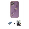 MARSİLYAN™- iPhone 12 Pro Max Kılıf Nova Işık Prime - Şeffaf Temperli Cam Ekran Koruyucu + Shine Kamera Lens Koruma Cam - GD