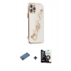 MARSİLYAN™- iPhone 12 Pro Max Kılıf Nova Işık Prime - Şeffaf Temperli Cam Ekran Koruyucu + Shine Kamera Lens Koruma Cam - GD