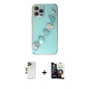 MARSİLYAN™- iPhone 12 Pro Max Kılıf Nova Işık Prime - Şeffaf Temperli Cam Ekran Koruyucu + Shine Kamera Lens - GD