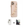 MARSİLYAN™- iPhone 12 Pro Max Kılıf Nova Işık Prime - Şeffaf Temperli Cam Ekran Koruyucu + Shine Kamera Lens - GD