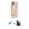 MARSİLYAN™- iPhone 12 Pro Max Kılıf Nova Işık Prime - Şeffaf Temperli Cam Ekran Koruyucu + Shine Kamera Lens Koruma Cam - MI
