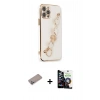 MARSİLYAN™- iPhone 12 Pro Max Kılıf Nova Işık Prime - Şeffaf Temperli Cam Ekran Koruyucu + Shine Kamera Lens Koruma Cam - SABE