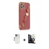 MARSİLYAN™- iPhone 12 Pro Max Kılıf Nova Işık Prime - Şeffaf Temperli Cam Ekran Koruyucu + Shine Kamera Lens - LT