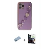 MARSİLYAN™- iPhone 12 Pro Max Kılıf Nova Işık Prime - Şeffaf Temperli Cam Ekran Koruyucu + Shine Kamera Lens Koruma Cam - MI