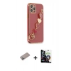 MARSİLYAN™- iPhone 12 Pro Max Kılıf Nova Işık Prime - Şeffaf Temperli Cam Ekran Koruyucu + Shine Kamera Lens Koruma Cam - SABE