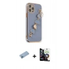 MARSİLYAN™- iPhone 12 Pro Max Kılıf Nova Işık Prime - Şeffaf Temperli Cam Ekran Koruyucu + Shine Kamera Lens Koruma Cam - MI