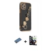 MARSİLYAN™- iPhone 12 Pro Max Kılıf Nova Işık Prime - Şeffaf Temperli Cam Ekran Koruyucu + Shine Kamera Lens Koruma Cam - GD