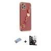 MARSİLYAN™- iPhone 12 Pro Max Kılıf Nova Işık Prime - Şeffaf Temperli Cam Ekran Koruyucu + Shine Kamera Lens Koruma Cam - MI