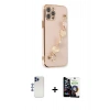 MARSİLYAN™- iPhone 12 Pro Max Kılıf Nova Işık Prime - Şeffaf Temperli Cam Ekran Koruyucu + Shine Kamera Lens - LT