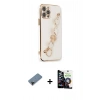 MARSİLYAN™- iPhone 12 Pro Max Kılıf Nova Işık Prime - Şeffaf Temperli Cam Ekran Koruyucu + Shine Kamera Lens Koruma Cam - SH