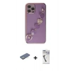 MARSİLYAN™- iPhone 12 Pro Max Kılıf Nova Işık Prime - Şeffaf Uv Polymer Nano Ekran Koruyucu + Renkli Kamera Lens Koruma Cam - YL