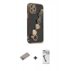 MARSİLYAN™- iPhone 12 Pro Max Kılıf Nova Işık Prime - Şeffaf Uv Polymer Nano Ekran Koruyucu + Shine Kamera Lens Koruma Cam - SABE