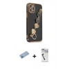 MARSİLYAN™- iPhone 12 Pro Max Kılıf Nova Işık Prime - Şeffaf Uv Polymer Nano Ekran Koruyucu + Shine Kamera Lens Koruma Cam - MI