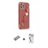 MARSİLYAN™- iPhone 12 Pro Max Kılıf Nova Işık Prime - Şeffaf Uv Polymer Nano Ekran Koruyucu + Shine Kamera Lens Koruma Cam - SABE
