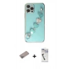 MARSİLYAN™- iPhone 12 Pro Max Kılıf Nova Işık Prime - Şeffaf Uv Polymer Nano Ekran Koruyucu + Shine Kamera Lens Koruma Cam - SABE