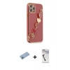 MARSİLYAN™- iPhone 12 Pro Max Kılıf Nova Işık Prime - Şeffaf Uv Polymer Nano Ekran Koruyucu + Shine Kamera Lens Koruma Cam - MI