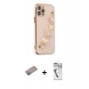 MARSİLYAN™- iPhone 12 Pro Max Kılıf Nova Işık Prime - Şeffaf Uv Polymer Nano Ekran Koruyucu + Shine Kamera Lens Koruma Cam - SABE