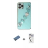 MARSİLYAN™- iPhone 12 Pro Max Kılıf Nova Işık Prime - Şeffaf Uv Polymer Nano Ekran Koruyucu + Shine Kamera Lens Koruma Cam - GD