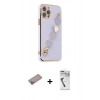 MARSİLYAN™- iPhone 12 Pro Max Kılıf Nova Işık Prime - Şeffaf Uv Polymer Nano Ekran Koruyucu + Shine Kamera Lens Koruma Cam - SABE