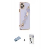 MARSİLYAN™- iPhone 12 Pro Max Kılıf Nova Işık Prime - Şeffaf Uv Polymer Nano Ekran Koruyucu + Shine Kamera Lens Koruma Cam - MI