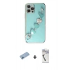 MARSİLYAN™- iPhone 12 Pro Max Kılıf Nova Işık Prime - Şeffaf Uv Polymer Nano Ekran Koruyucu + Shine Kamera Lens Koruma Cam - MI