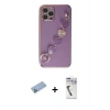 MARSİLYAN™- iPhone 12 Pro Max Kılıf Nova Işık Prime - Şeffaf Uv Polymer Nano Ekran Koruyucu + Shine Kamera Lens Koruma Cam - MI