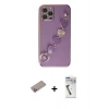 MARSİLYAN™- iPhone 12 Pro Max Kılıf Nova Işık Prime - Şeffaf Uv Polymer Nano Ekran Koruyucu + Shine Kamera Lens Koruma Cam - SABE