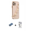 MARSİLYAN™- iPhone 12 Pro Max Kılıf Nova Işık Prime - Şeffaf Uv Polymer Nano Ekran Koruyucu + Shine Kamera Lens Koruma Cam - GD