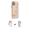 MARSİLYAN™- iPhone 12 Pro Max Kılıf Nova Işık Prime - Şeffaf Uv Polymer Nano Ekran Koruyucu + Shine Kamera Lens - LT