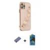 MARSİLYAN™- iPhone 12 Pro Max Kılıf Nova Işık Prime - Siyah 18D Cam Ekran Koruyucu + Metal Kamera Lens Koruma Cam - GD