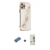 MARSİLYAN™- iPhone 12 Pro Max Kılıf Nova Işık Prime - Siyah 20D Premium Cam Ekran Koruyucu + Shine Kamera Lens Koruma Cam - GD