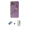 MARSİLYAN™- iPhone 12 Pro Max Kılıf Nova Işık Prime - Siyah 20D Premium Cam Ekran Koruyucu + Metal Kamera Lens Koruma Cam - KI