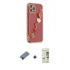 MARSİLYAN™- iPhone 12 Pro Max Kılıf Nova Işık Prime - Siyah 20D Premium Cam Ekran Koruyucu + Metal Kamera Lens Koruma Cam - KI