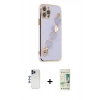 MARSİLYAN™- iPhone 12 Pro Max Kılıf Nova Işık Prime - Siyah 20D Premium Cam Ekran Koruyucu + Shine Kamera Lens - LT