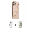MARSİLYAN™- iPhone 12 Pro Max Kılıf Nova Işık Prime - Siyah 20D Premium Cam Ekran Koruyucu + Shine Kamera Lens - LT