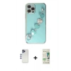 MARSİLYAN™- iPhone 12 Pro Max Kılıf Nova Işık Prime - Siyah 20D Premium Cam Ekran Koruyucu + Shine Kamera Lens - LT